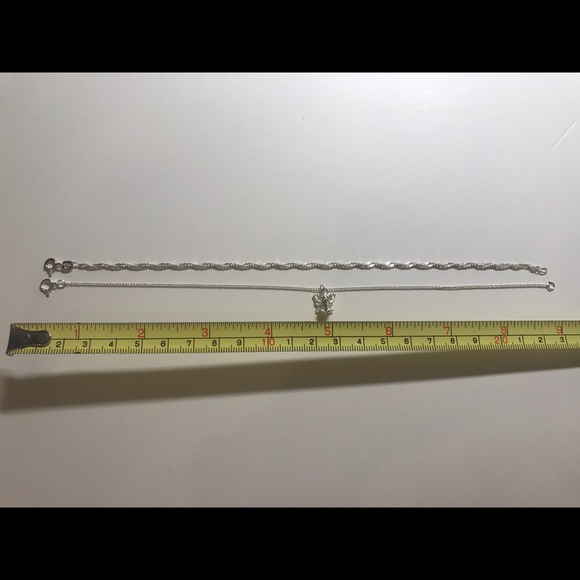 🚫SOLD!!🚫 Sterling Silver Anklet Duo - Picture 3 of 3